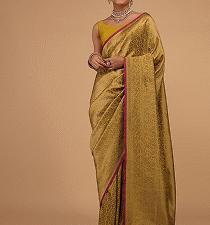 Green silk red border