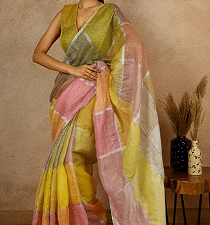 Ombre striped cotton sarees