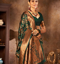 Kanjiwaram gold green